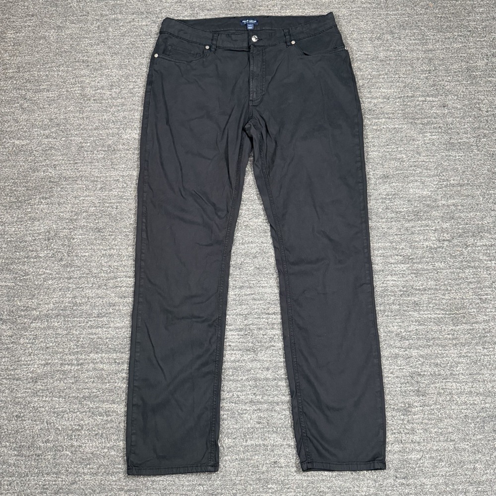 Peter Millar Pants Men 36X32 Crown Crafted Wayfare Five-Pocket Black Stretch